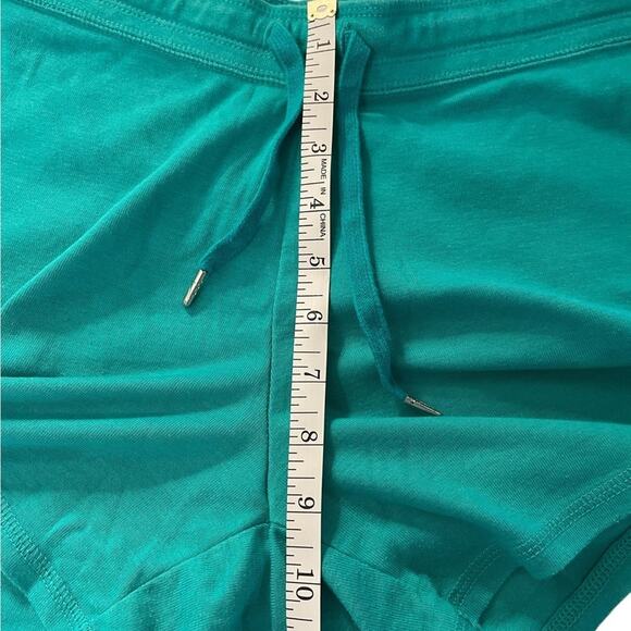 Nike turquoise green activewear low rise cotton blend short shorts size large - Picture 7 of 8